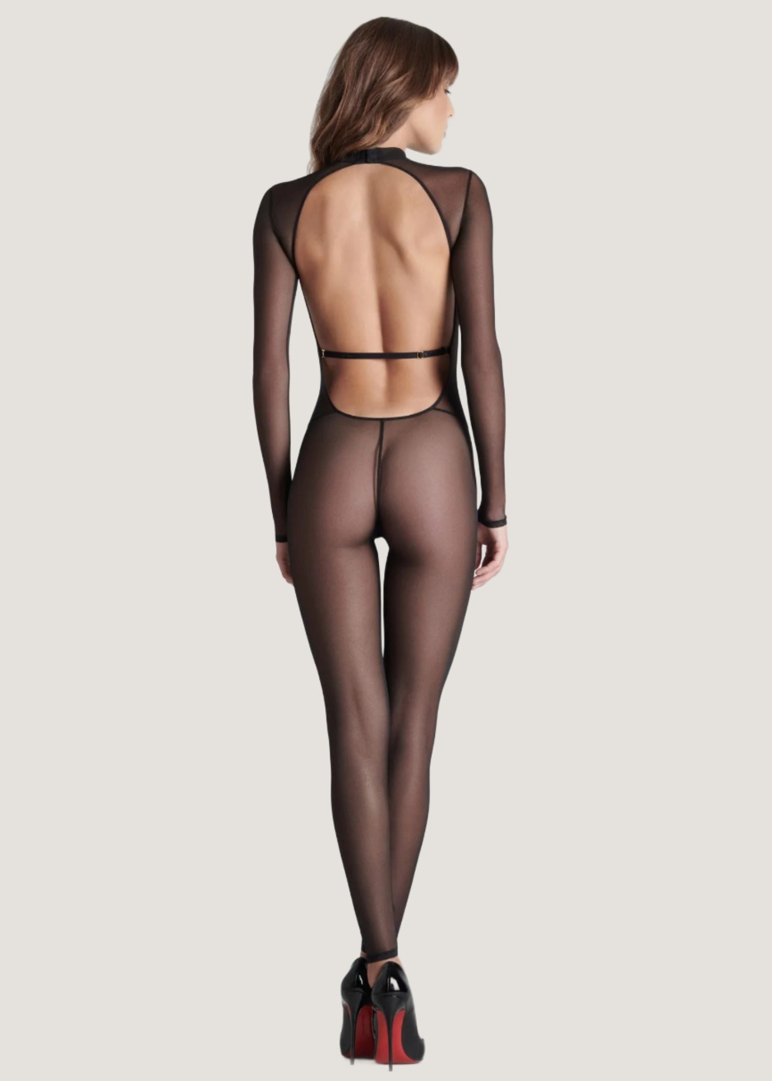 Maison Close Open Back Catsuit (Black) | Avec Amour Lingerie