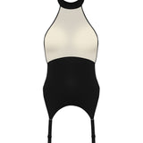 Maison Close Pure Tentation Halter Neck Bodysuit (Black) | Avec Amour Luxury Lingerie