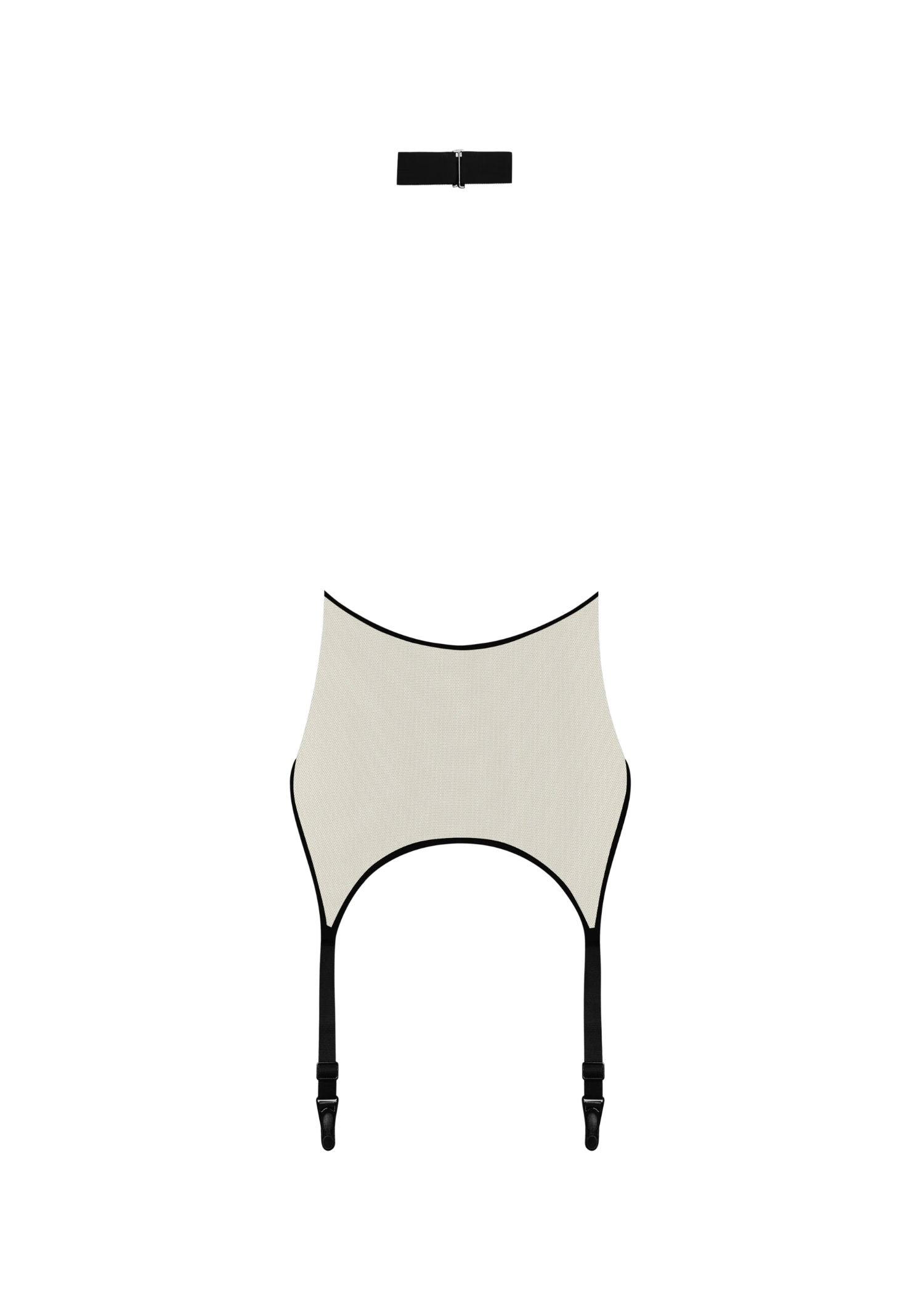 Maison Close Pure Tentation Halter Neck Bodysuit (Black) | Avec Amour Luxury Lingerie