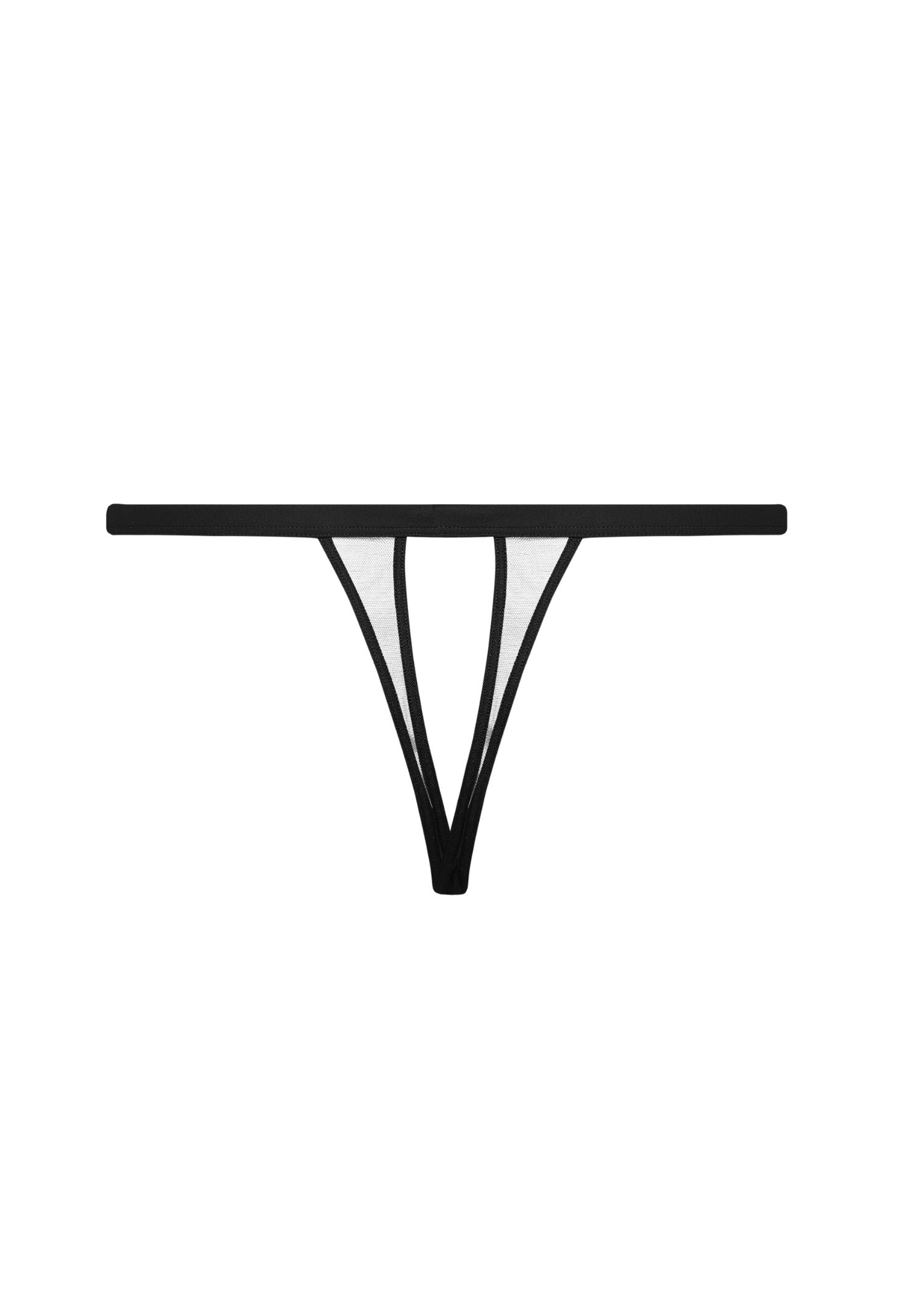Maison Close Pure Tentation Openable Thong (Black) | Avec Amour Sexy Lingerie