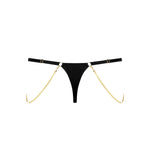 Maison Close Tapage Nocturne Mini Thong with Jewelry (Black) | Avec Amour Luxury