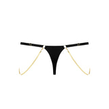 Maison Close Tapage Nocturne Mini Thong with Jewelry (Black) | Avec Amour Luxury