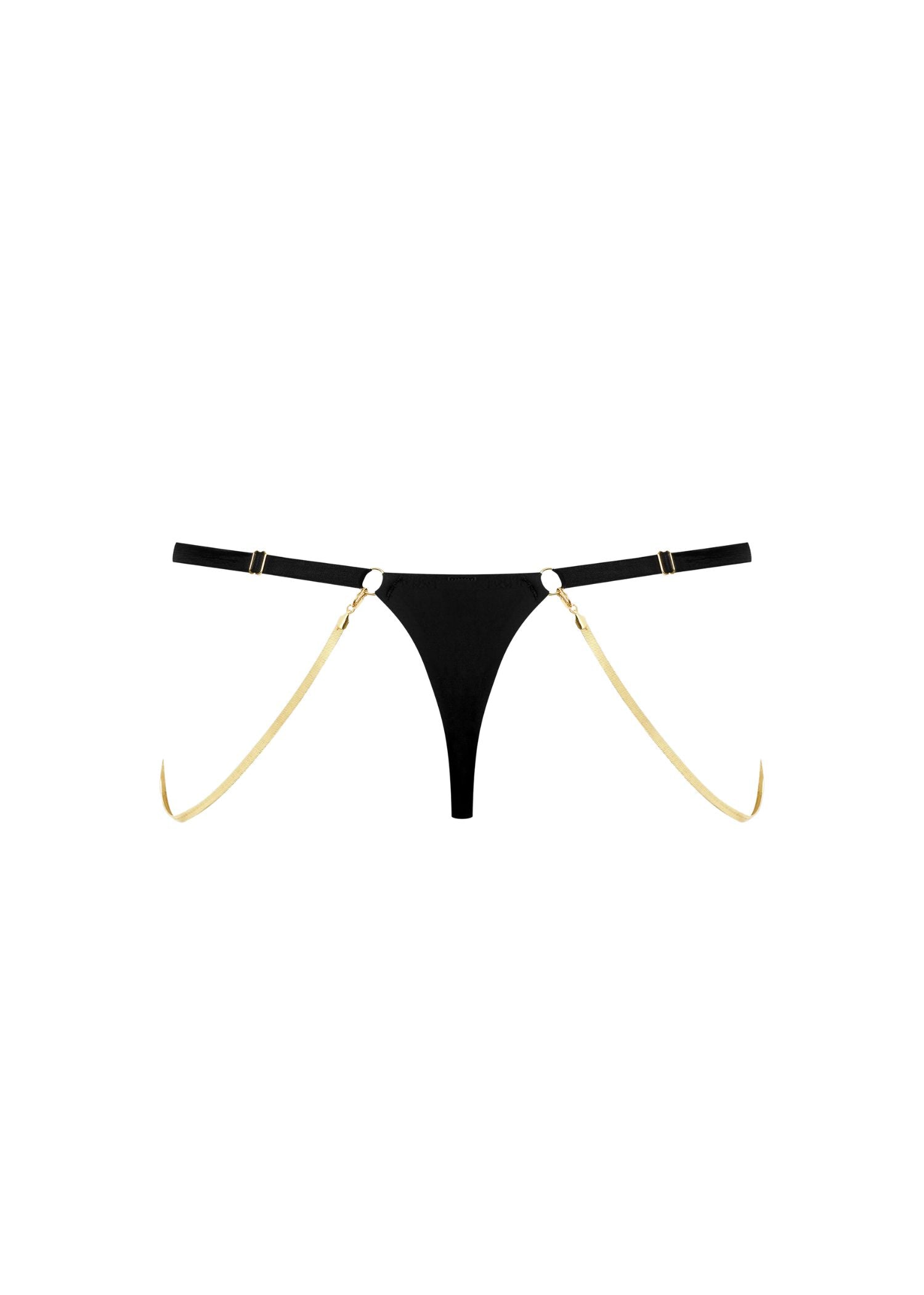 Maison Close Tapage Nocturne Mini Thong with Jewelry (Black) | Avec Amour Luxury