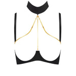Maison Close Tapage Nocturne Open Bra with Jewelry (Black) | Avec Amour Sexy Lingerie