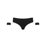 Maison Close Tapage Nocturne Open Tanga with Handcuffs & Chain (Black) | Avec Amour Luxury Lingerie