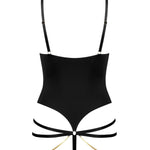 Maison Close Tapage Nocturne V Neck Body with Jewelry (Black) | Avec Amour Luxury Lingerie