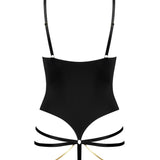 Maison Close Tapage Nocturne V Neck Body with Jewelry (Black) | Avec Amour Luxury Lingerie