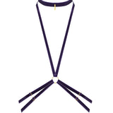 Maison Close Velvet Harness (Purple) | Avec Amour Sexy Lingerie