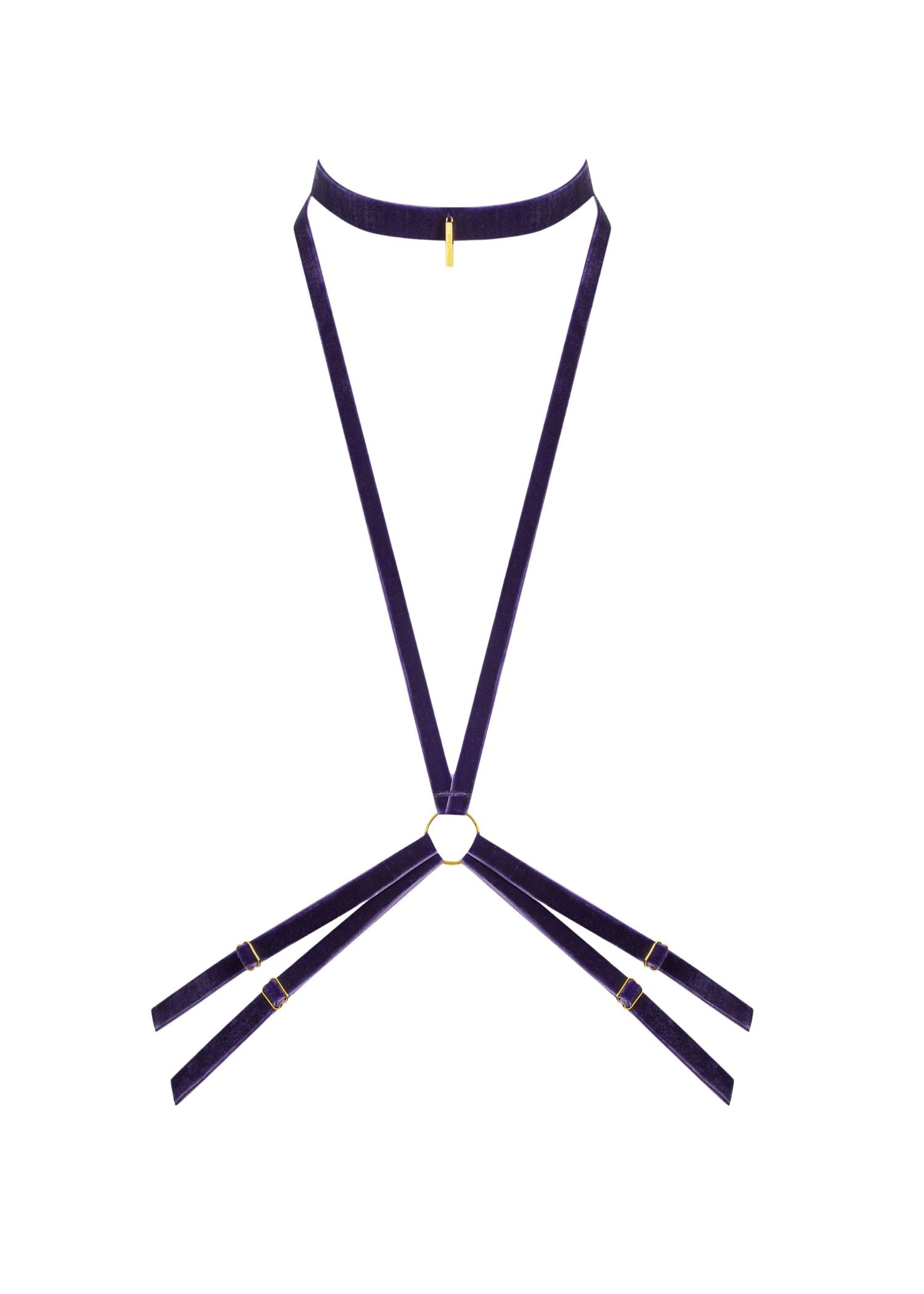 Maison Close Velvet Harness (Purple) | Avec Amour Sexy Lingerie