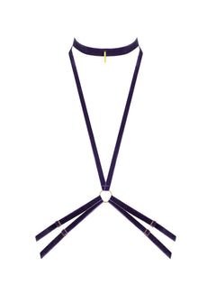 Maison Close Velvet Harness (Purple) | Avec Amour Sexy Lingerie