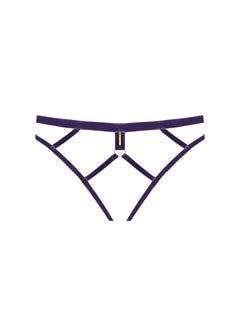 Maison Close Velvet Open Brief (Purple) | Avec Amour Sexy Lingerie