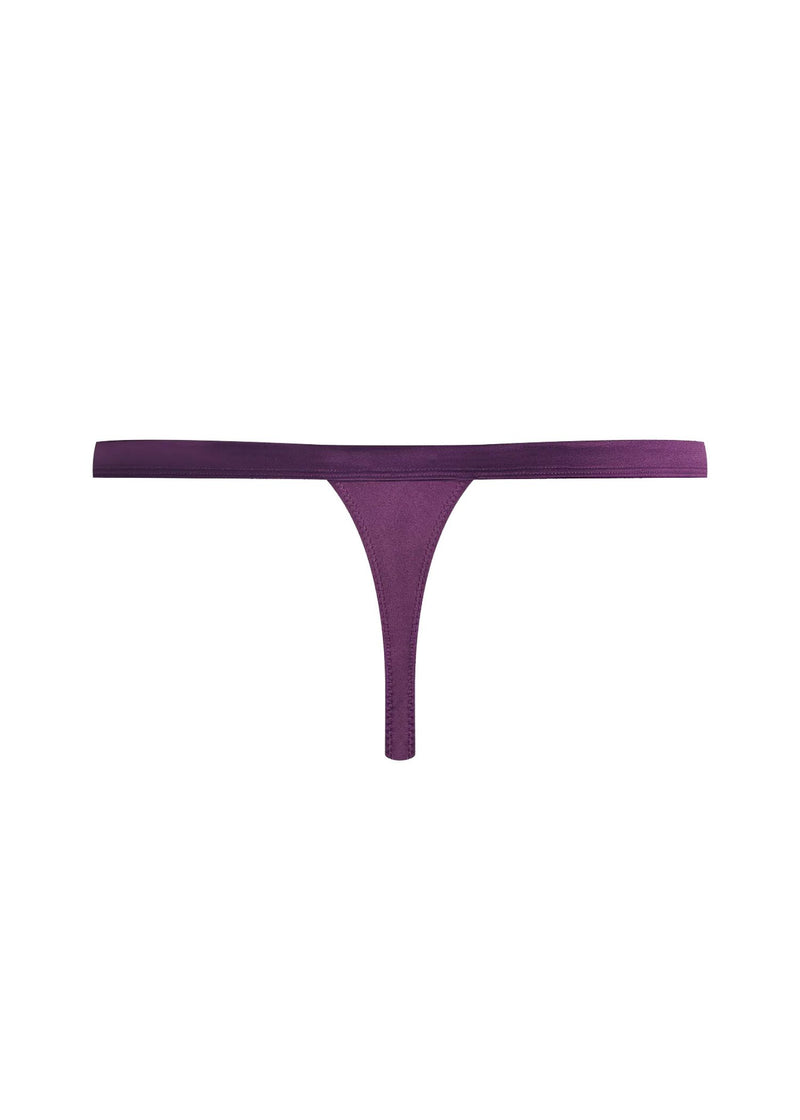 Maison Close Villa Satine Mini Thong (Purple) | Avec Amour Luxury Lingerie