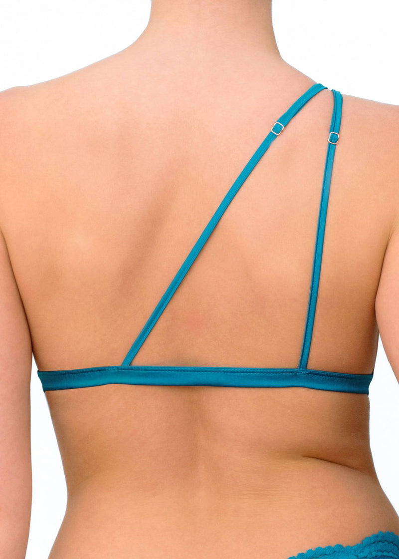 Muse by Coco de Mer Elise Soft Cup Bra (Turquoise) | Avec Amour Luxury Lingerie