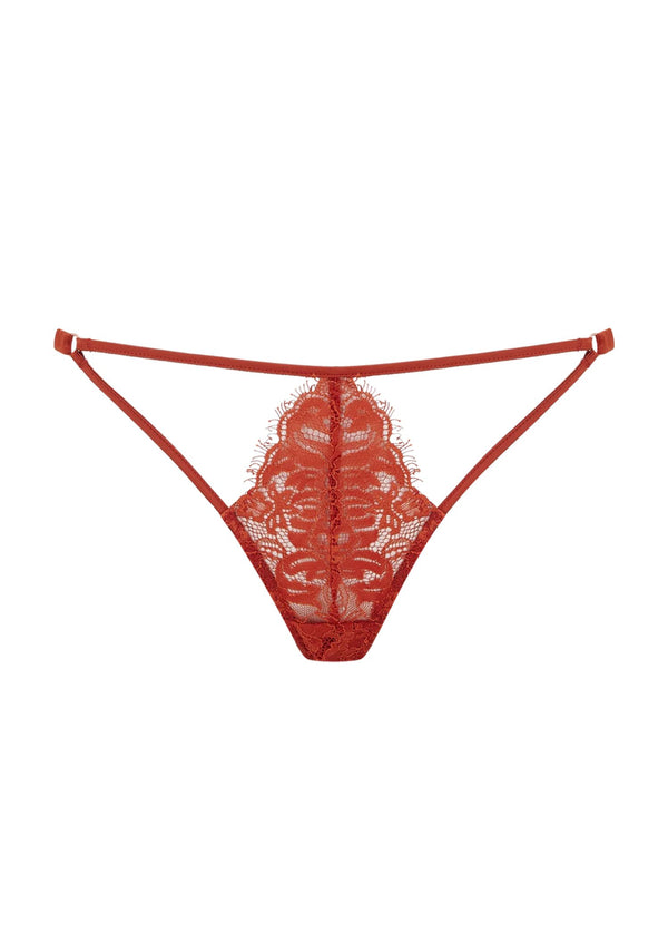 Muse by Coco de Mer Valerie Thong (Amber) | Avec Amour Lingerie