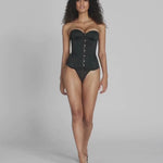 Agent Provocateur Mercy Satin Corset (Black) | Avec Amour Luxury Lingerie