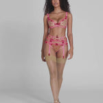 Agent Provocateur Cupid Underwired Plunge Bra (Pink) | Avec Amour Luxury Lingerie