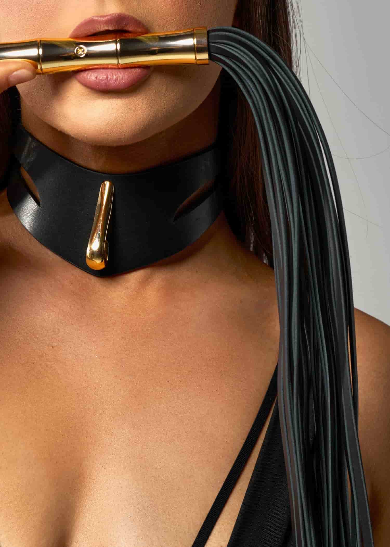 SPANK ME Bondage Gift Set (Medium) | AVAM Molten Choker, AVAM Flogger, Bondage Rope