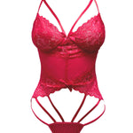 Unleash/ed Kelly Lace Bodysuit - Hot Pink Lingerie - Sexy Lingerie