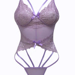 Unleash/ed Kelly Lace Bodysuit - Purple Lingerie - Sexy Lingerie