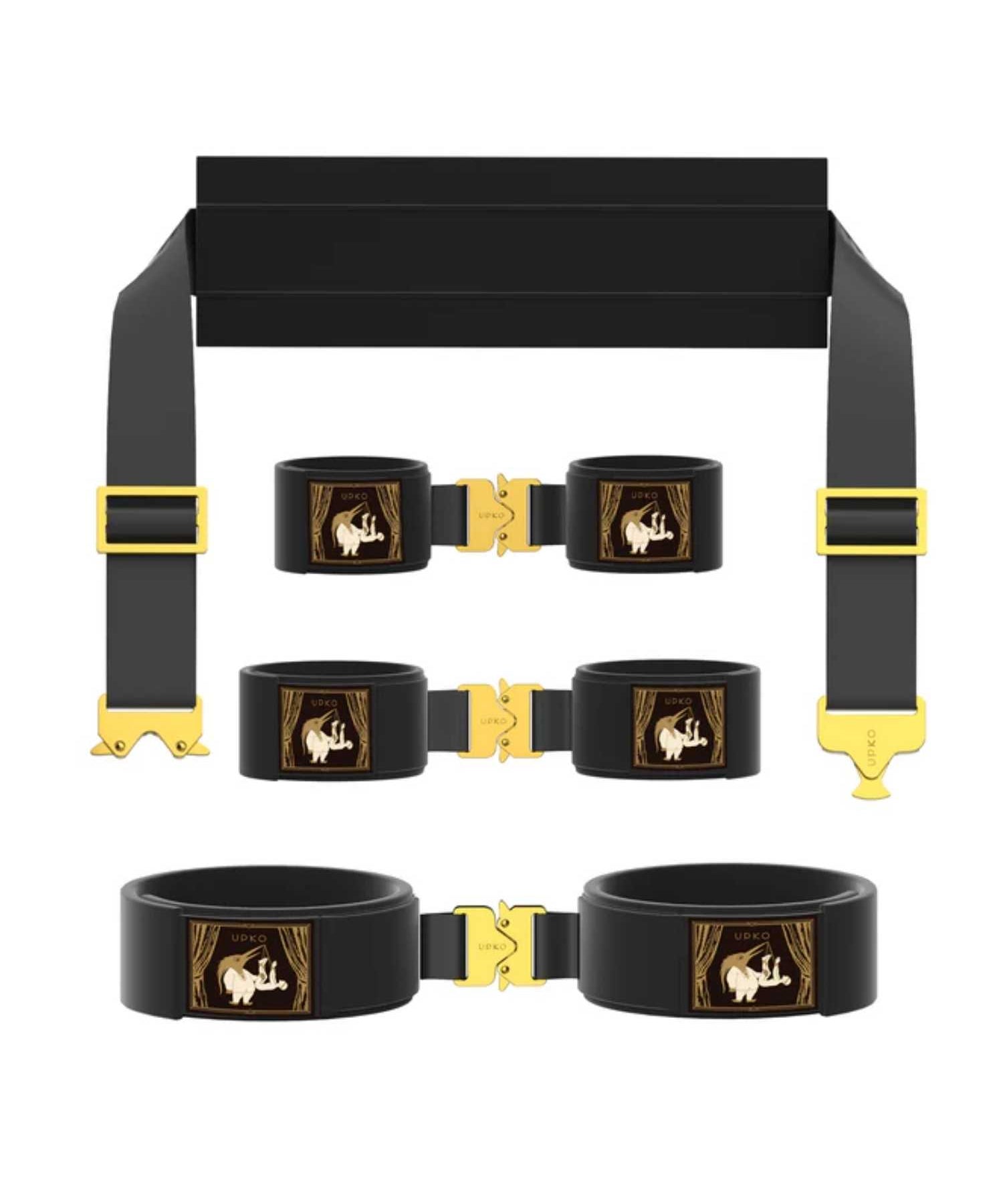UPKO Clack Bondage Restraints Gear 4-in-1 Set | Avec Amour Lingerie
