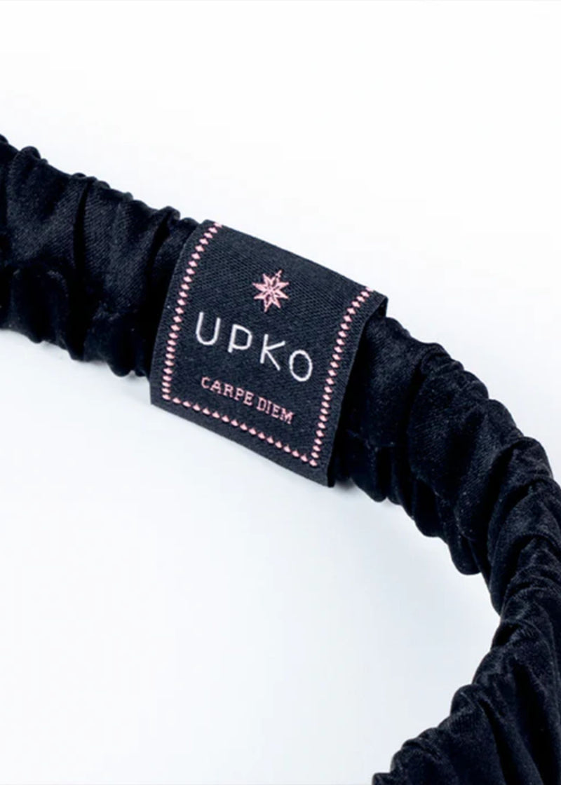 UPKO Embroidered Silk Blindfold (Black) | Bedroom Fun Accessories