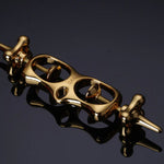 UPKO Finger Bound Play Metal Thumb Cuffs (Gold) | Avec Amour Luxury Lingerie