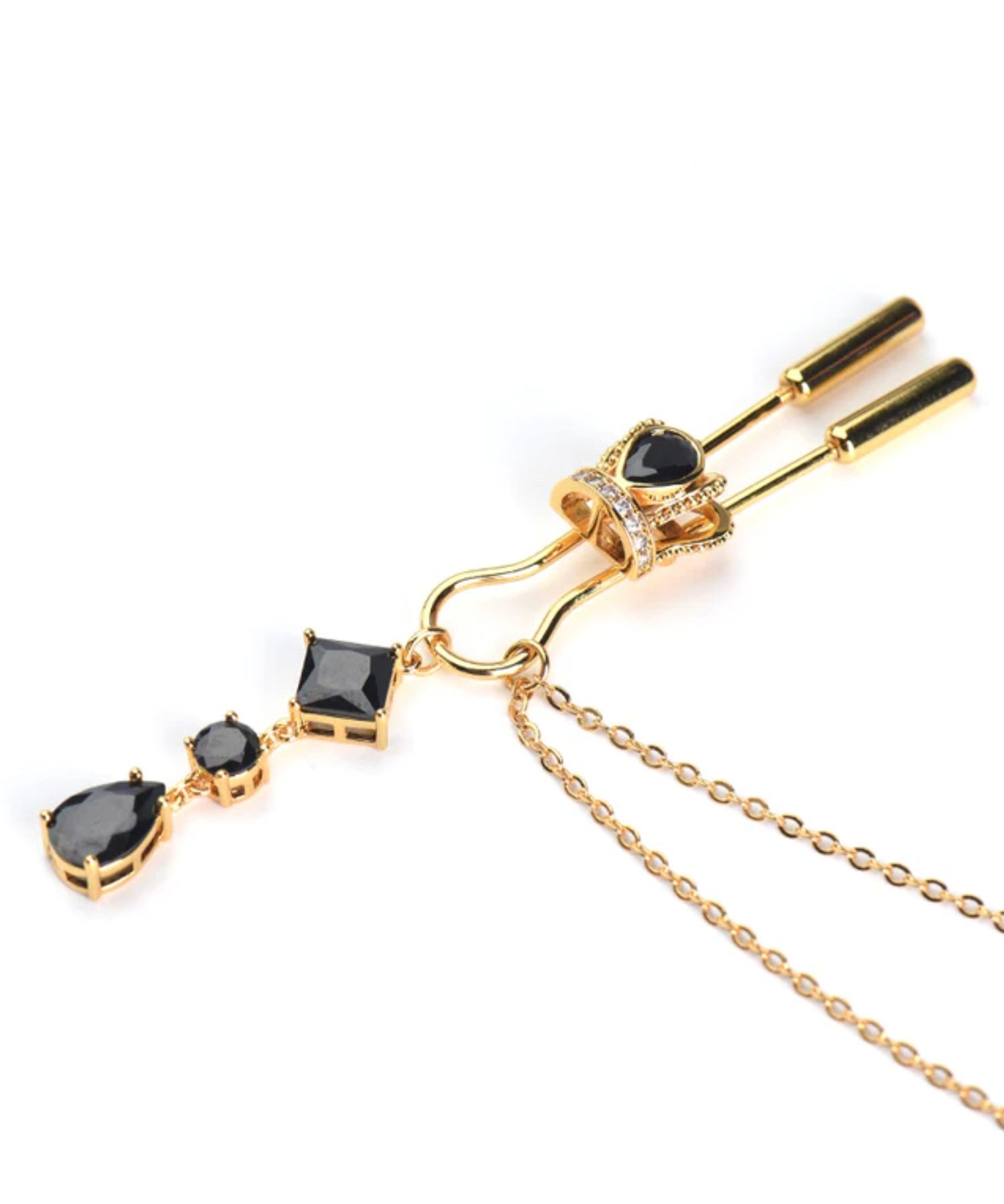 UPKO Gold Crown Chain Nipple Clamps | BDSM Bedroom Fun Accessories