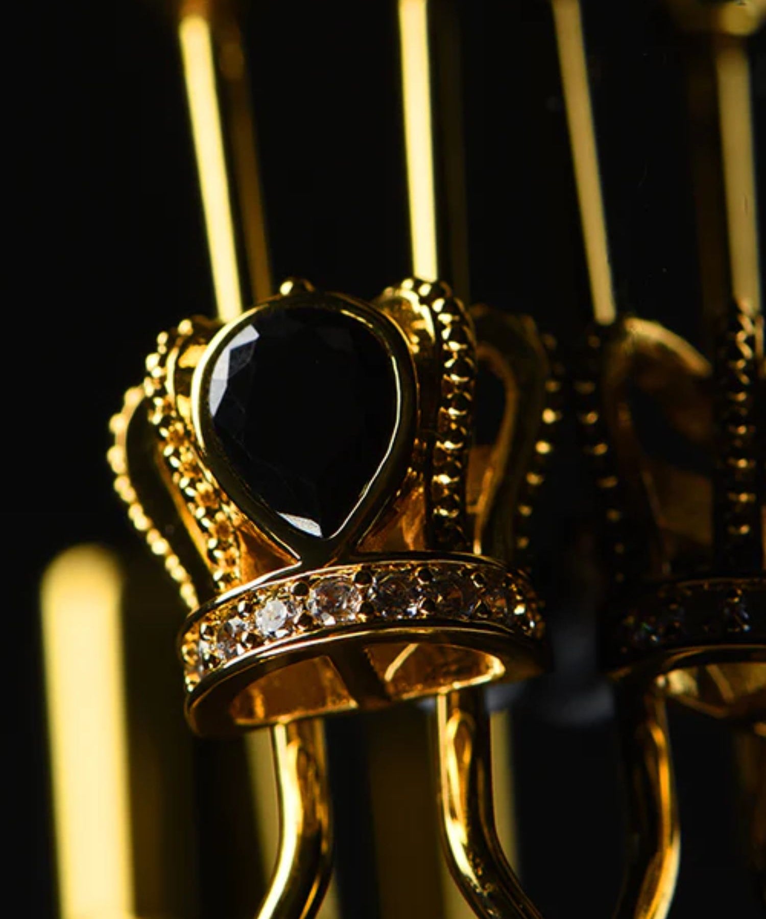UPKO Gold Crown Chain Nipple Clamps | BDSM Bedroom Fun Accessories