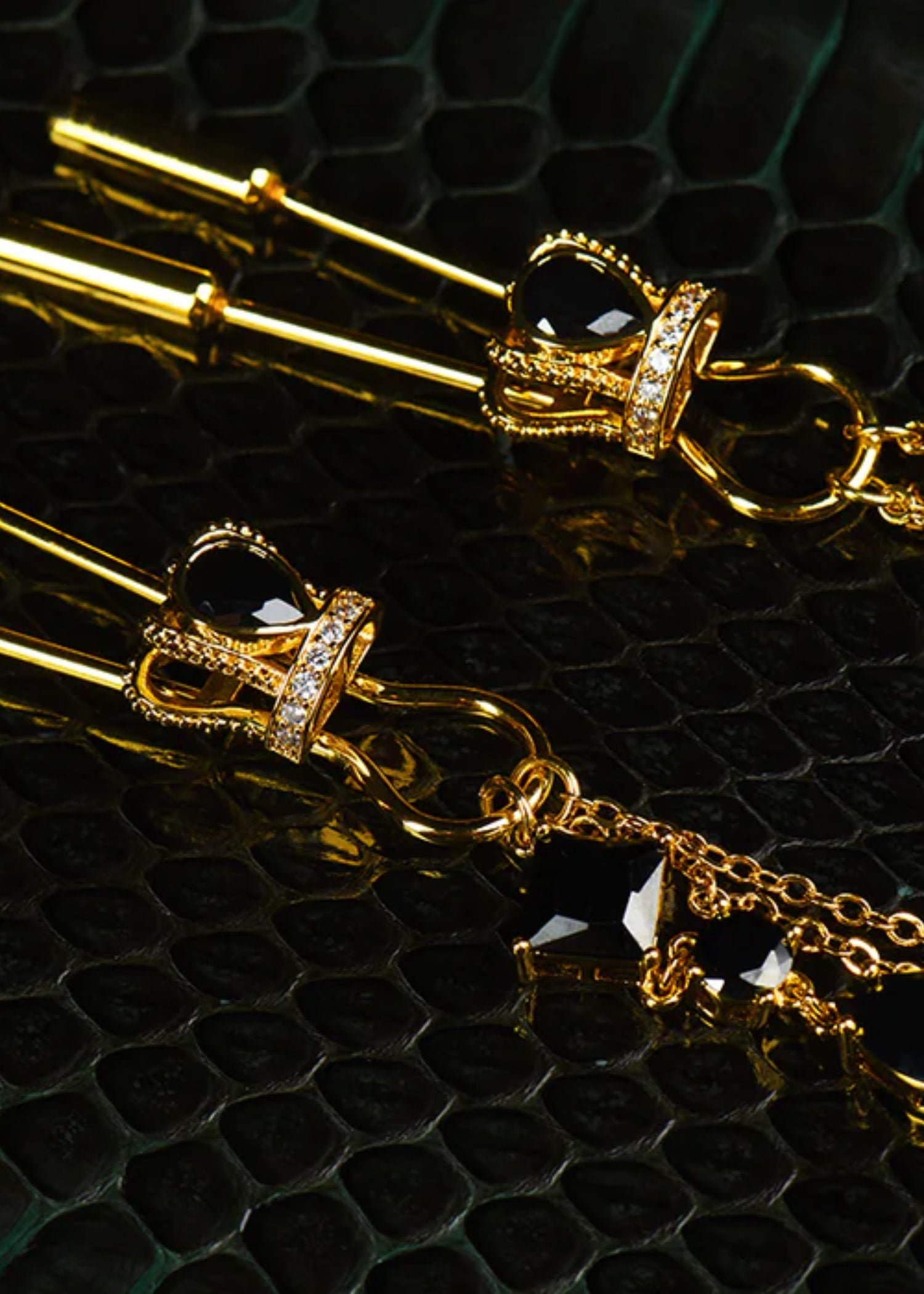 UPKO Gold Crown Chain Nipple Clamps | BDSM Bedroom Fun Accessories