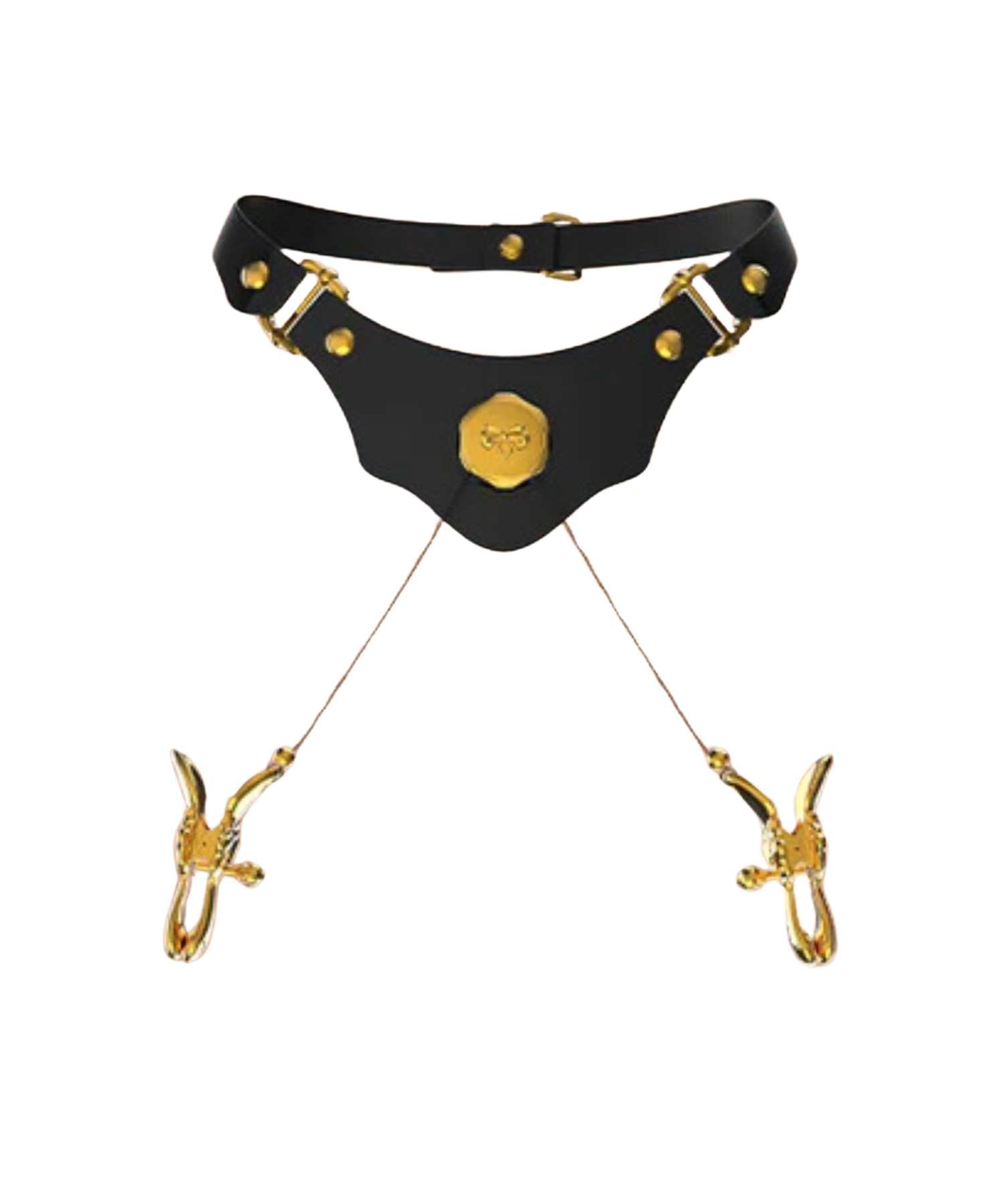 UPKO Mystic Bond Collection Collar with Pulling Nipple Clamps | Avec Amour Lingerie
