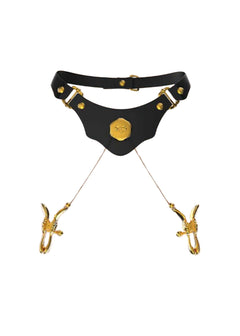 UPKO Mystic Bond Collection Collar with Pulling Nipple Clamps | Avec Amour Lingerie
