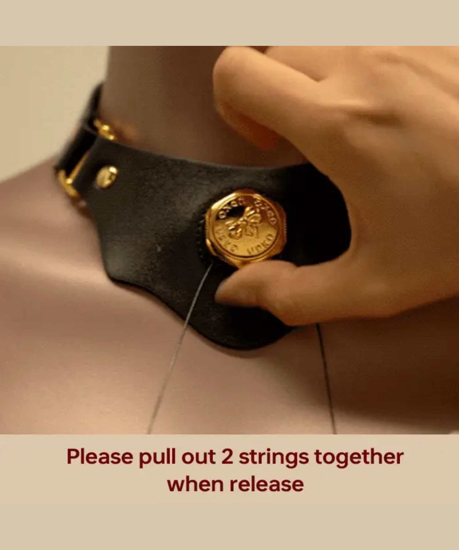 UPKO Mystic Bond Collection Collar with Pulling Nipple Clamps | Avec Amour Lingerie

