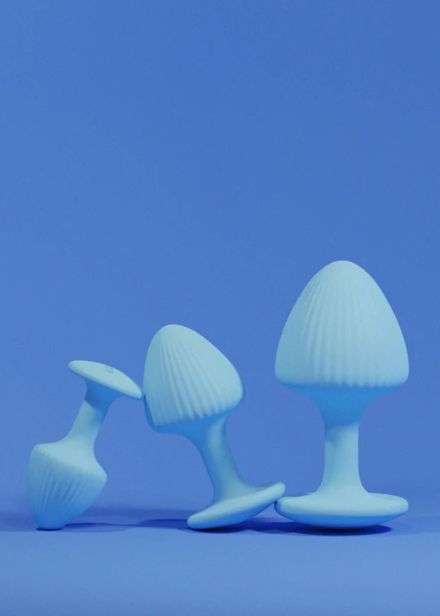 UPKO The Mushroom Butt Plugs Three Piece Set (Light Blue)