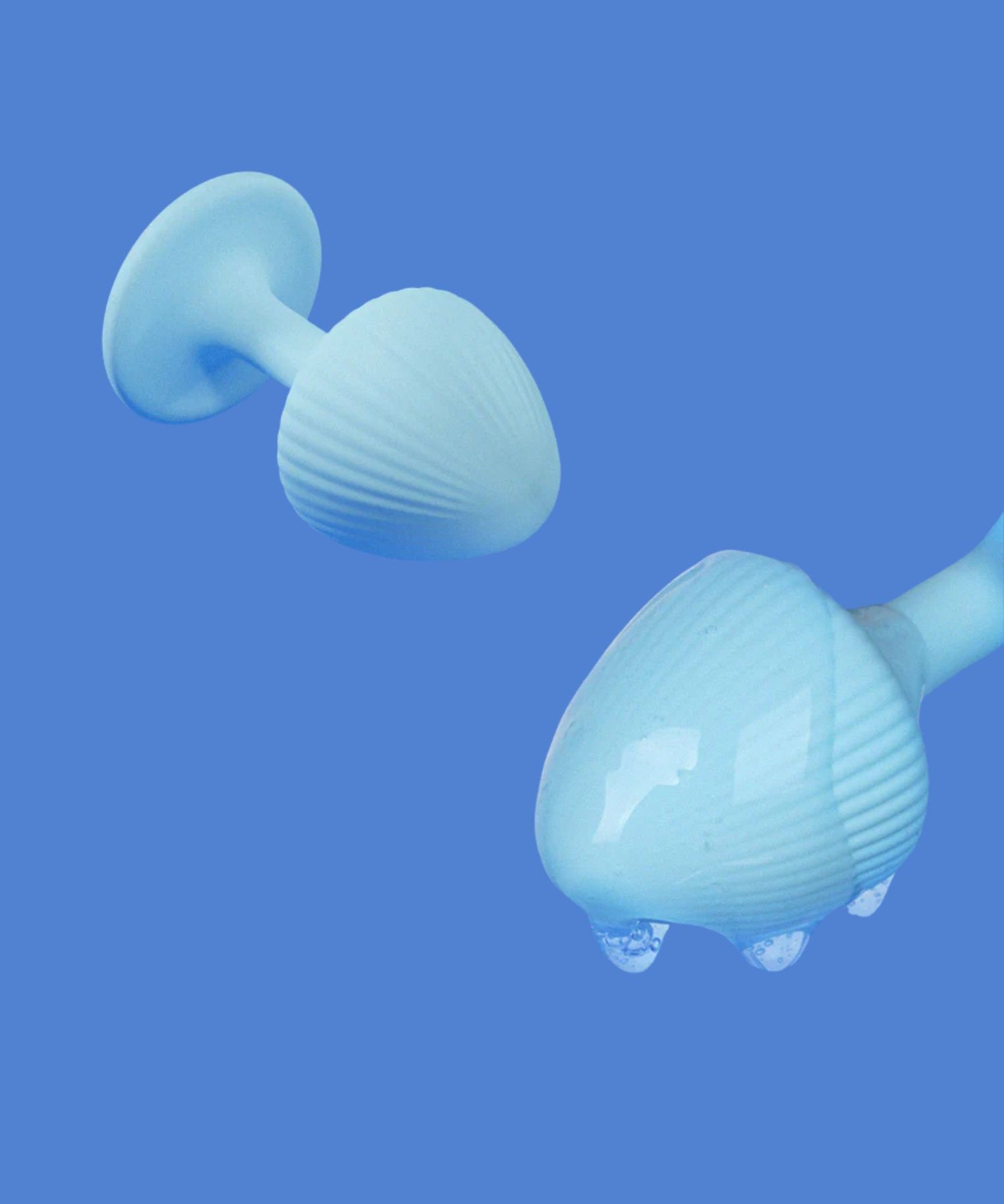 UPKO The Mushroom Butt Plugs Three Piece Set (Light Blue)