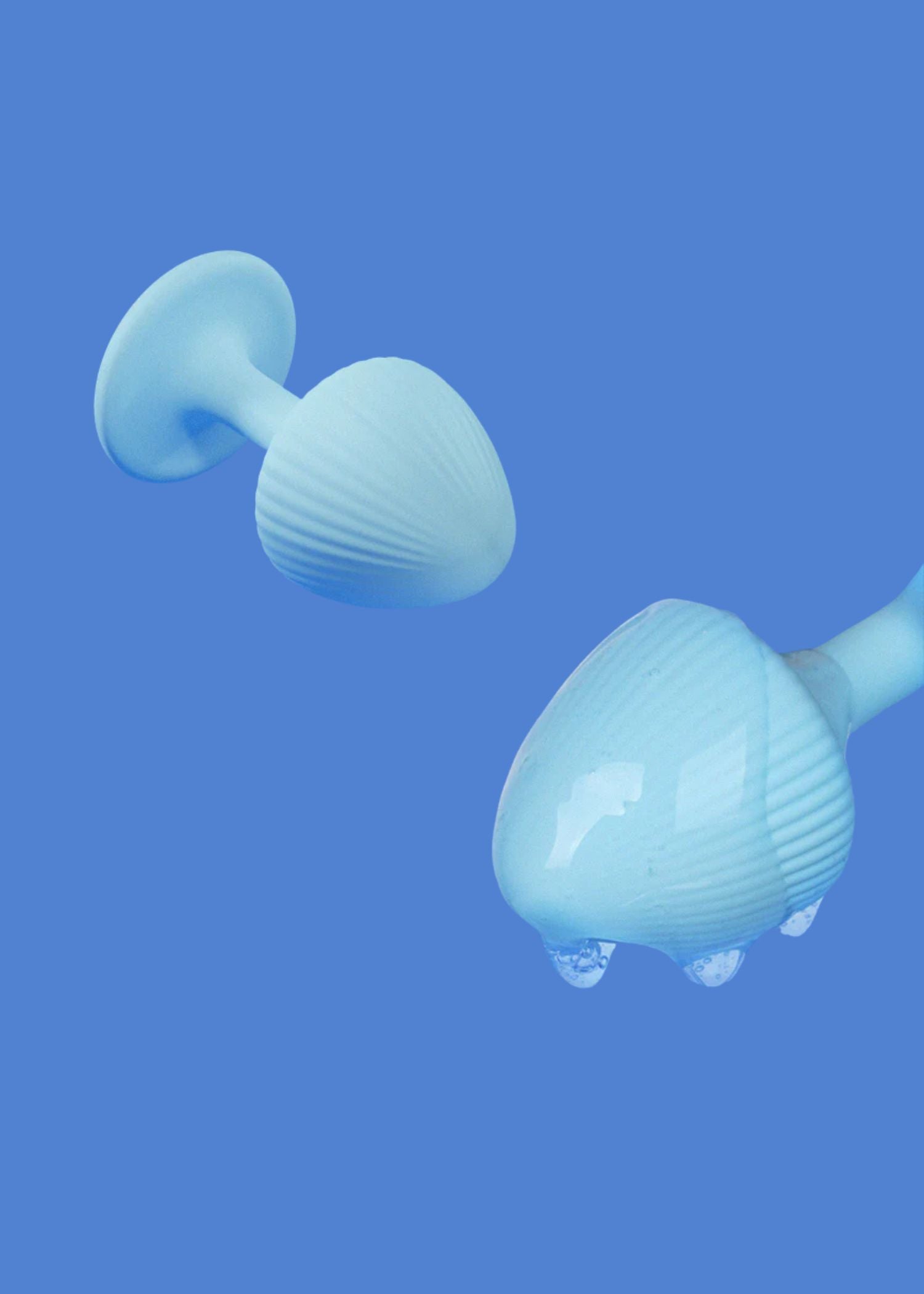 UPKO The Mushroom Butt Plugs Three Piece Set (Light Blue)