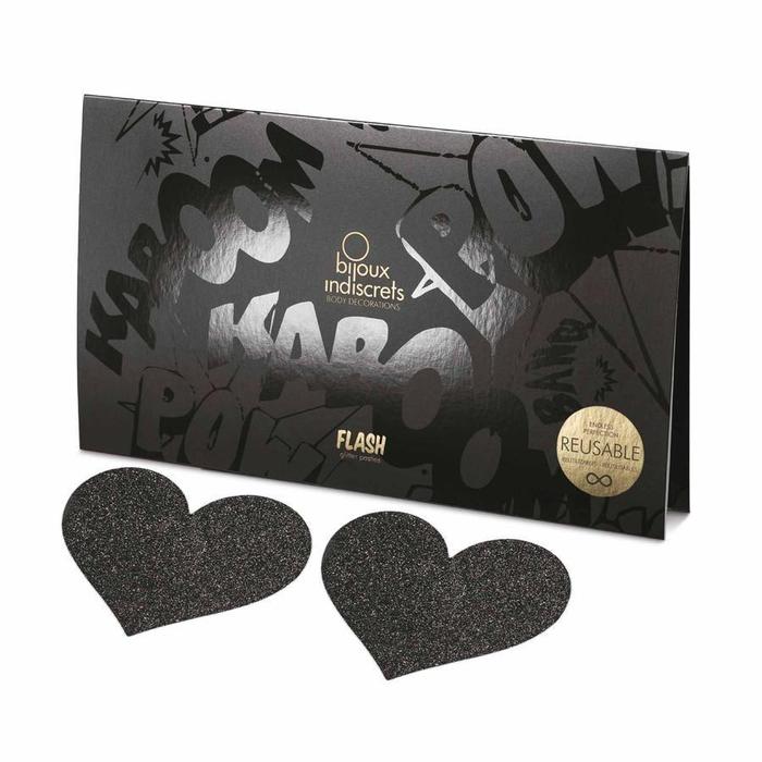 Flash Heart Glitter Nipple Reusable Covers
