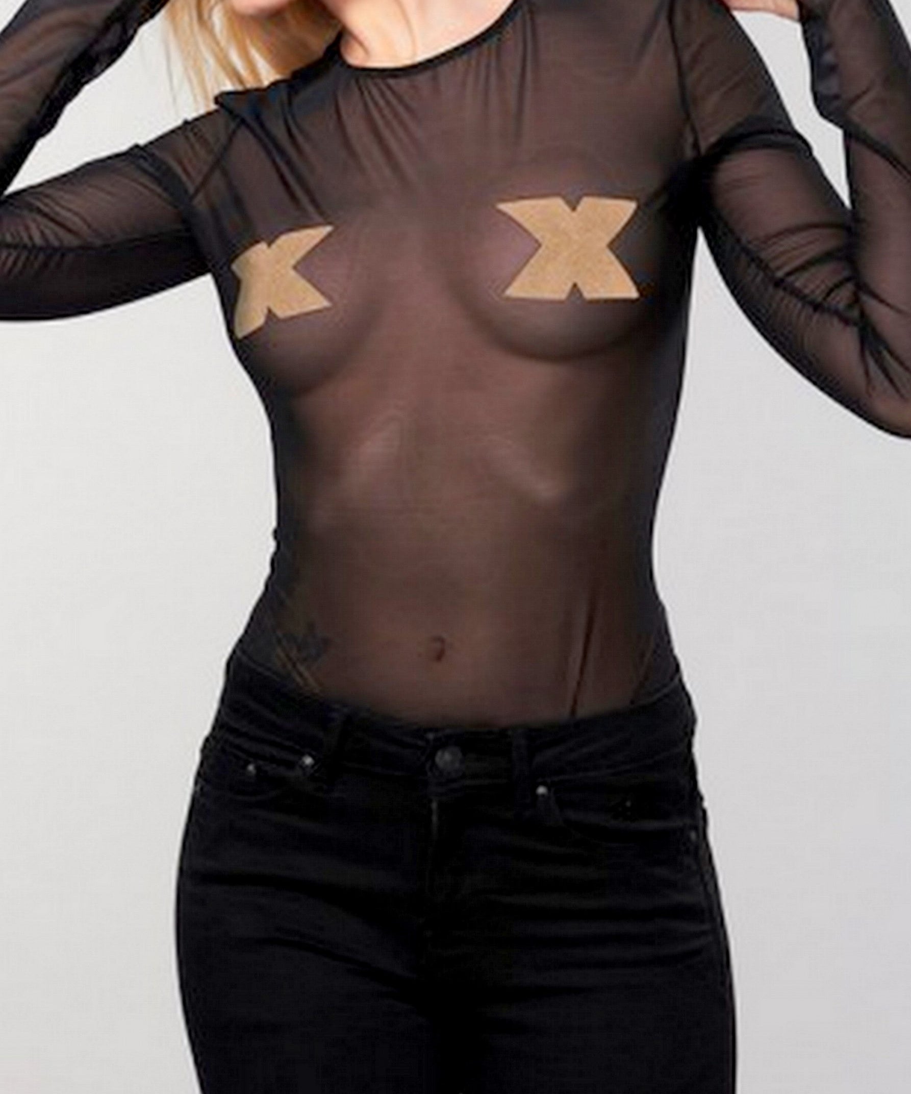 Flash Cross Glitter Nipple Reusable Covers-Accessories-Bijoux Indiscrets-AvecAmourLingerie