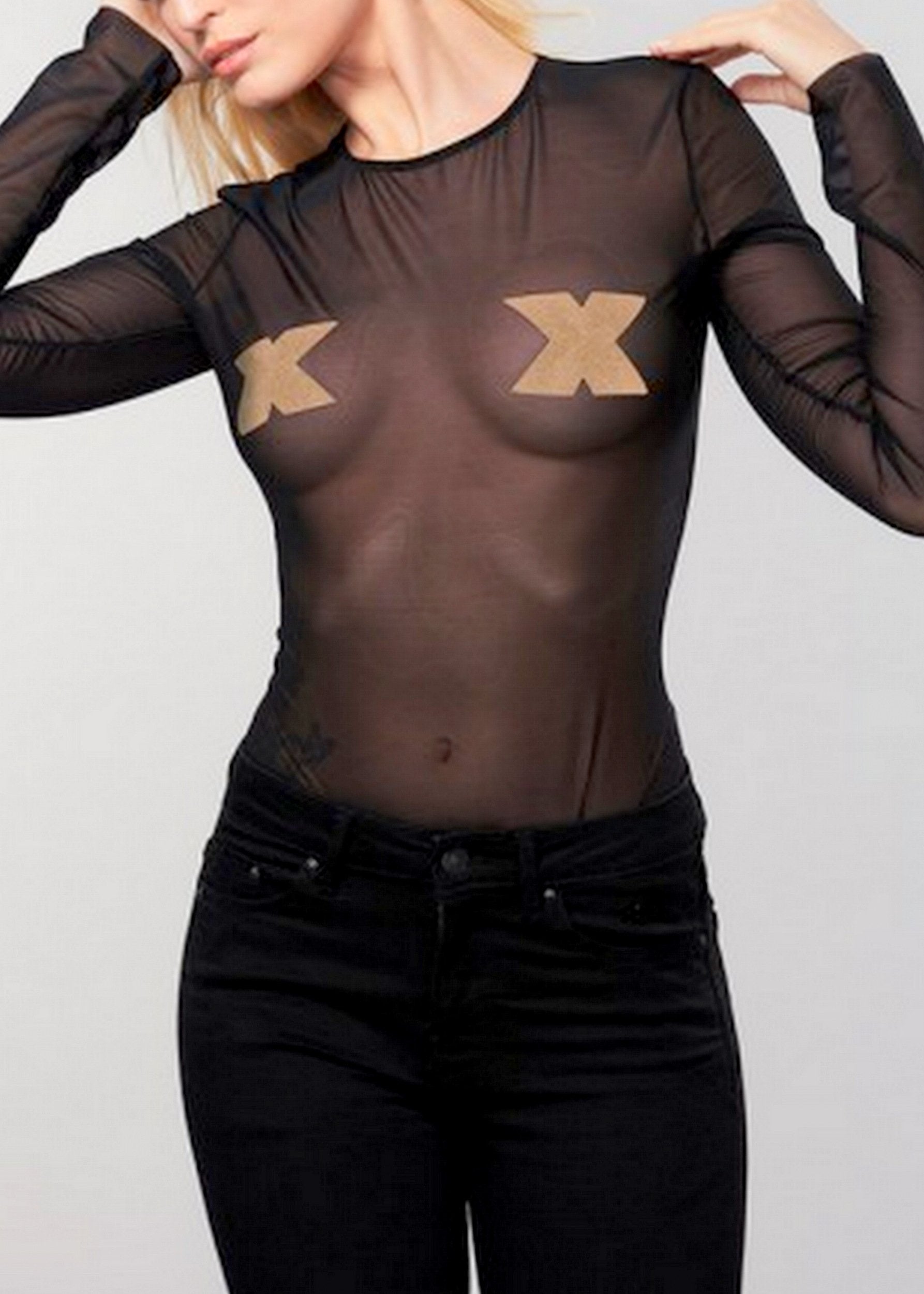 Flash Cross Glitter Nipple Reusable Covers-Accessories-Bijoux Indiscrets-AvecAmourLingerie