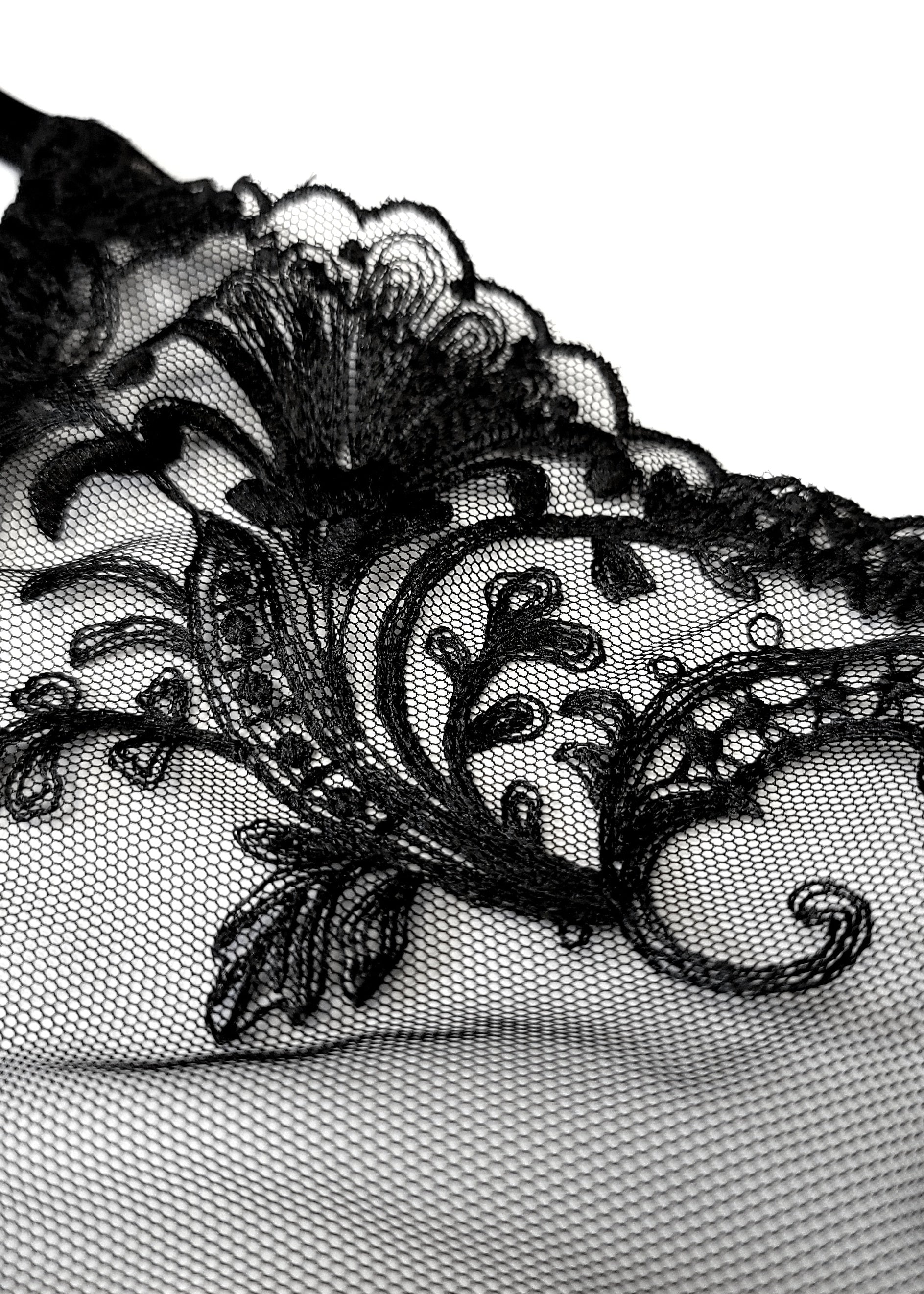 Bluebella Marseille Black Lace Embroidery Brief