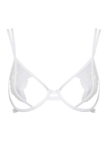 Bluebella Emerson Underwire Floral Lace Open-Cup Bra for Women