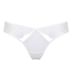 Emerson (Ivory) Lace and Mesh Thong-Bottoms-Bluebella-AvecAmourLingerie