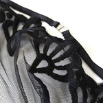 Bluebella Caramella Bra Black | Longline Embroidery Mesh Bra