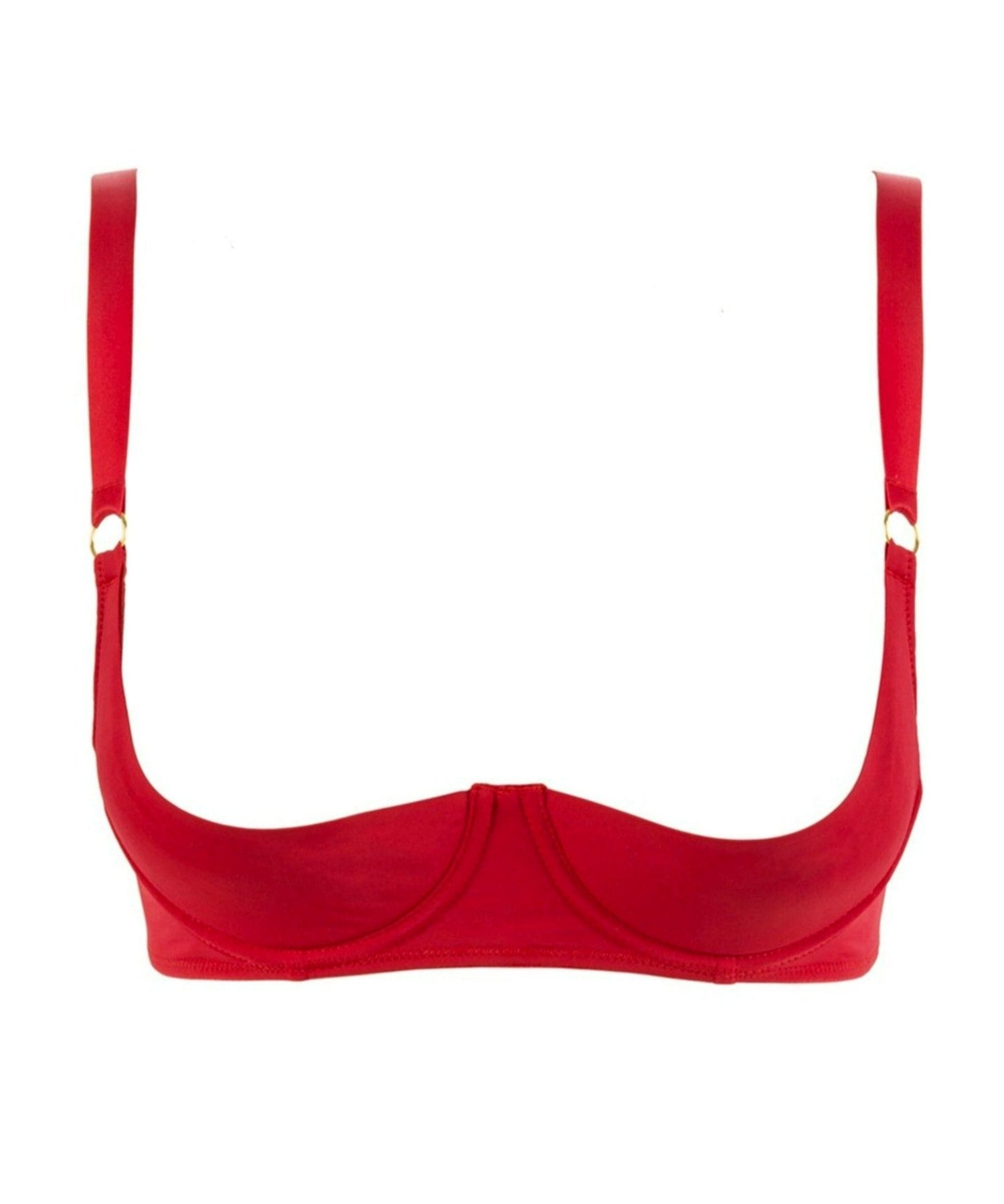 Maison Close Tapage Nocturne Quarter Cup Bra (Rouge) - Open Bra, Cupless Bra | Avec Amour Sexy Lingerie
