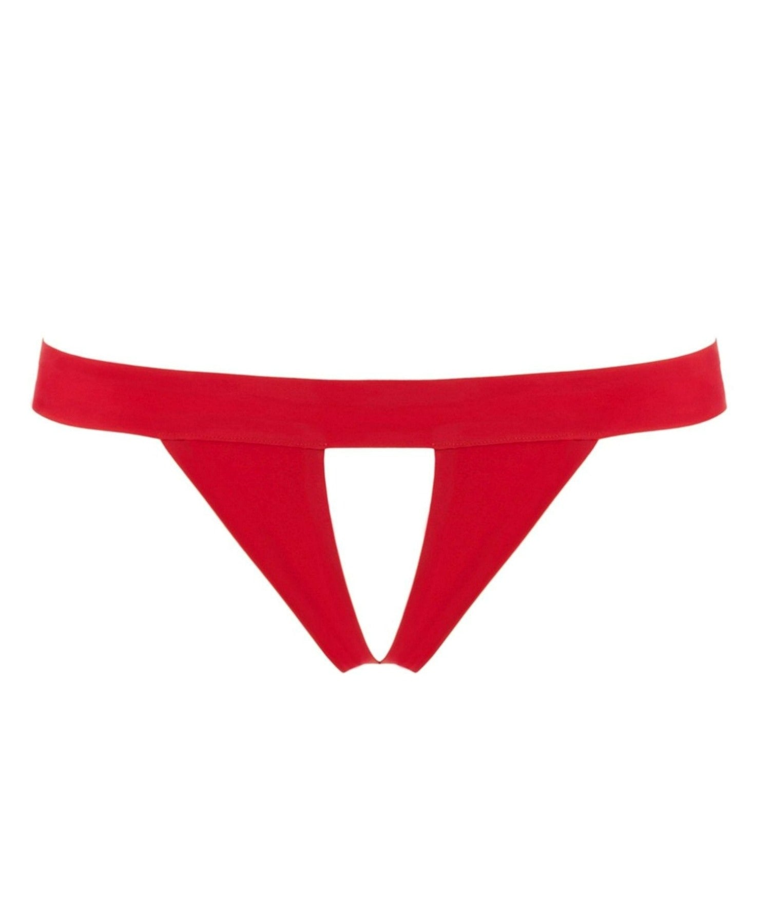 Maison Close Tapage Nocturne Open Thong (Rouge) - Crotchless Underwear | Avec Amour Sexy Lingerie