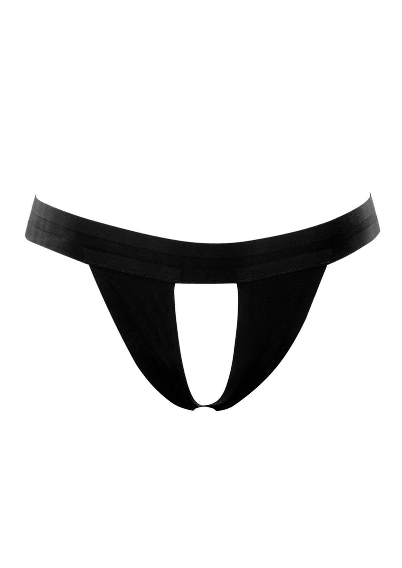 Maison Close Tapage Nocturne Open Thong (Black) - Crotchless Underwear | Avec Amour Sexy Lingerie