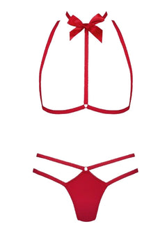 Maison Close Le Petit Secret (Red) Harness and Thong Set
