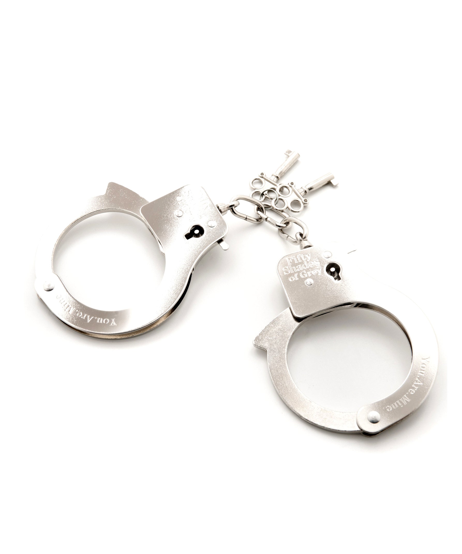 You Are Mine Metal Handcuffs-Accessories-Fifty Shades of Grey-AvecAmourLingerie