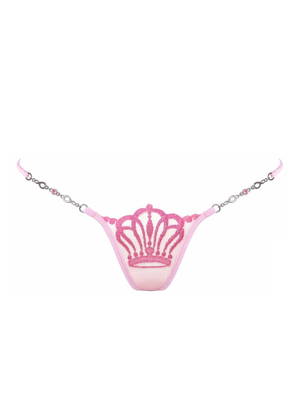 Lucky Cheeks Queen of Love Pink G-String | Sexy Lingerie