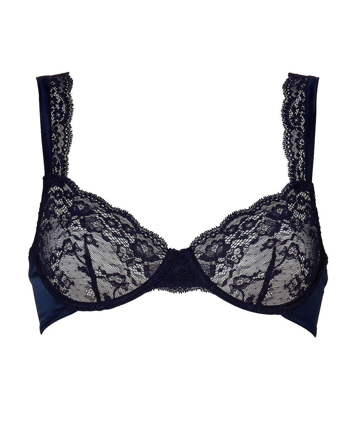 Clara Whispering Non-Padded Underwire Bra (Dark Ink)-Bras-Stella McCartney Lingerie-AvecAmourLingerie