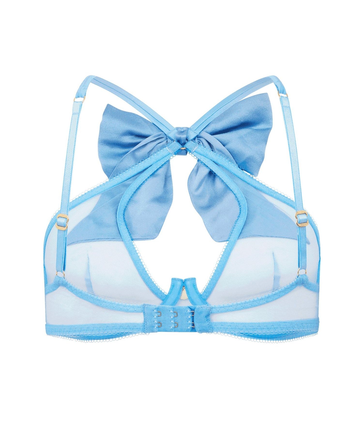 Agent Provocateur Oriana High Neck Underwired Bra (Baby Blue) | Avec Amour Luxury Lingerie